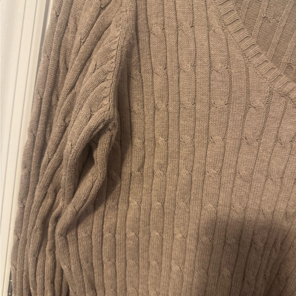 St. John's Bay Tan V-Neck Sweater. Classic yet stylish. Cozy. Like New. XL - Picture 6 of 8